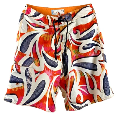 Bañador OP OCEAN PACIFIC Board Shorts Para Hombre Talla 28 Naranja Negro Blanco Playa Foto 1 de 4