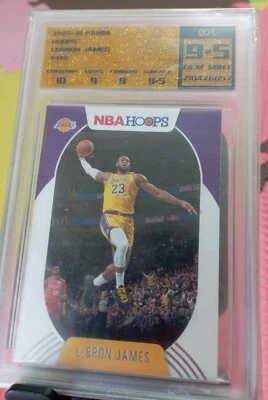 LeBRON JAMES 2020-21 Panini NBA Hoops LA Lakers NBA card (COR-9.5 Gem Mint) - Image 1 of 4