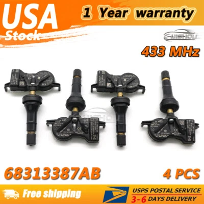 Set(4) Tire Pressure Sensor TPMS For 2016-2021 Jeep Grand Cherokee Dodge Durango - Image 1 of 4