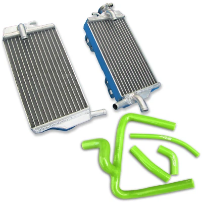 Radiador de aluminio y manguera verde para Honda CR250R CR250 CR 250R 2002-2004 2003 Foto 1 de 4