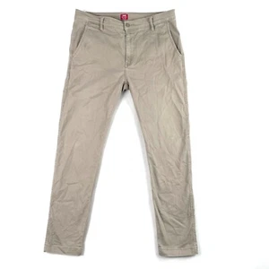 Levi's XX Chino Pants Mens W34 x L32 Beige Slim Fit Tapered Leg Mid Rise Stretch - Picture 1 of 12