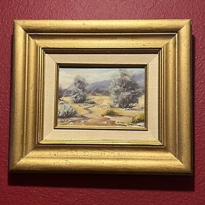 Artist Signed Miniature Oil on Canvas 5”x7” Landscape Millie - Picture 1 of 20