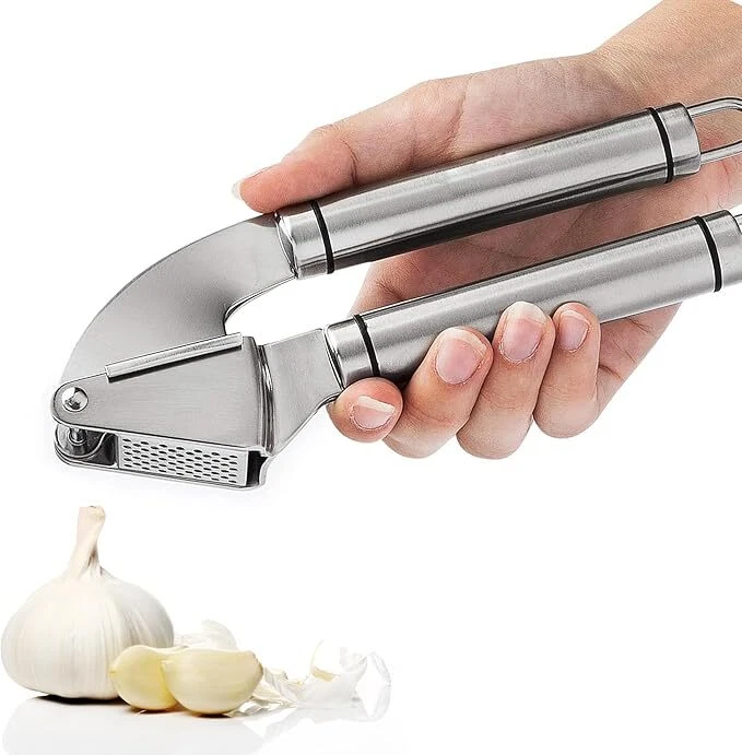 Prensa de ajo trituradora exprimidor trituradora picadora acero inoxidable herramienta de cocina manual Foto 1 de 4