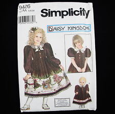 Simplicity 9426 Daisy Kingdom Girls Border Print Dress and Doll Dress 3,4,5,6