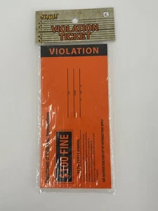 Spirit Halloween Violation Tickets Police Cop Costume Play Acting Funny Pretend - Picture 1 of 2