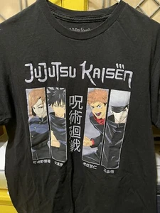 Jujutsu Kaisen Tshirt L(42/44) Black Graphic Tee  100% Cotton crunchy roll - Picture 1 of 3