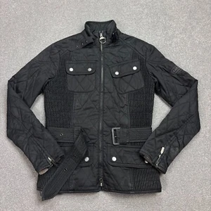 Barbour Jacket Womens X Small Black Bomber Quilted Biker Country Hunting Lady - Picture 1 of 10