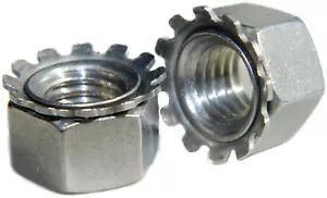 Edelstahl Keps K-L Sicherungsmutter mit Freispinnscheibe 6-32 Qty 100 - Bild 1 von 1