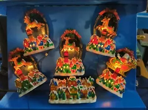 Noma Here Comes Santa Luces, Música y Movimiento Juego de 6 Piezas Navidad 1994 DE COLECCIÓN - Imagen 1 de 17
