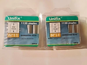 2 Paquetes de Unifix 9/16" 14,3mm No. 11 grapas 1120 por paquete = 2240 grapas - Imagen 1 de 5