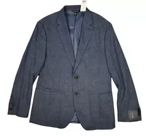Banana Republic Slim Fit Blazer Jacket Cotton Blue Size 42 R US - Picture 1 of 6