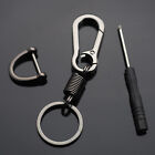 Men & Women Gun Metal Black Keychain Carabiner Clip Bag Belt Ring Key Fob Holder
