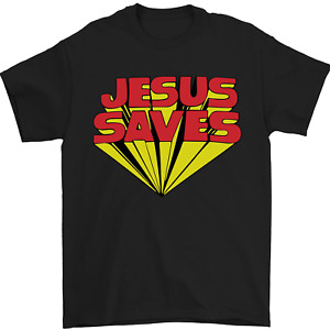 Jesus Saves Funny Christian Mens T-Shirt 100% Cotton