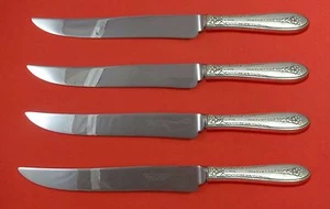 Margaret Rose by National Sterling Silver Steak Knife Set 4pc Texas Sized Custom - Picture 1 of 1