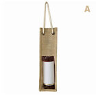 Jute Red Wine Cover Reinforced Handle Wine Bottle Pouch Red Wine Bottle Tote Bag