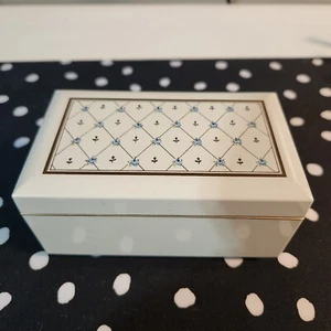 Vintage Music Box Blue Rose OTAGIRI Japan Metal 12/458 Memory - Picture 1 of 11