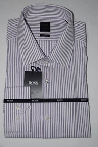 HUGO BOSS TAILORED Dress Shirt, Mod. T-Thob, Size 44 / US 17.5 Slim Fit - Picture 1 of 9