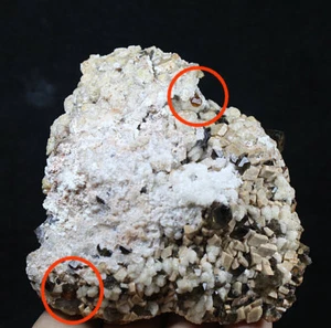 Natural Yellow Feldspar Crystal calcite Garnet& Smoke Quartz Mineral Specimen - Picture 1 of 10
