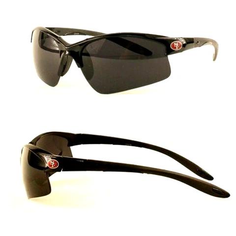 SAN FRANCISCO 49ERS SUNGLASSES BLACK WING BLADE UV PROTECTIONAND W/FREE POUCH Cover