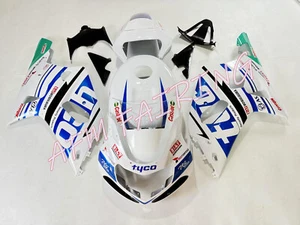 White Blue tyco ABS Injection Bodywork Fairing Kit for GSXR600/750 2001-2003 - Picture 1 of 6