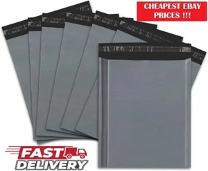 GREY MAILING BAGS STRONG MIXED PLASTIC POSTAL MAIL POSTAGE POLY 50 100 500 1000 - Picture 1 of 7
