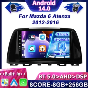 Navegación estéreo GPS para coche Android 14 para Mazda 6 Atenza 2012-2016 Car Play BT 8G+256 GB - Imagen 1 de 17