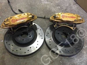 SUBARU IMPREZA FRONT 4 POT BREMBO BRAKE CALIPERS DISKS WRX STI 22B P1 JDM TURBO - Picture 1 of 3
