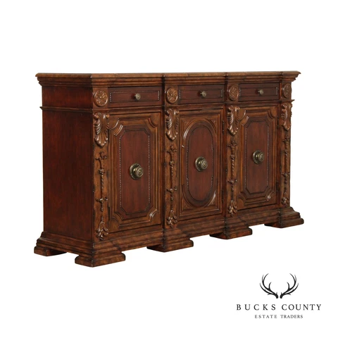 Italian Renaissance Style Large Carved Sideboard Cover