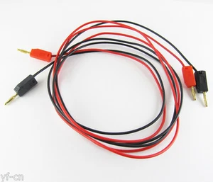 10 sets 2mm Gold Mini Banana Plug to Banana Plug Dual Banana Test Cable 1M/3.3ft - Picture 1 of 3