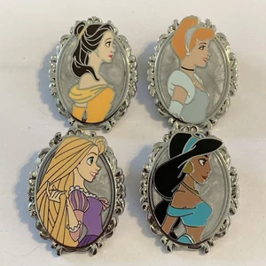 Belle Rapunzel Jasmine Cinderella PALM Princess Cameo 4 LE 300 pin lot profile - Picture 1 of 5