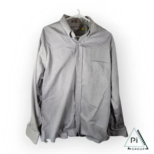 Camisa Van Heusen Gris Abotonada Manga Larga 34/35 Algodón Acrílico Sin Arrugas - Imagen 1 de 12