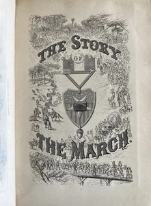 1865 Geschichte des Großen Marsches aus Tagebuch Stab Offizier George NICHOLS Bürgerkrieg - Bild 1 von 16