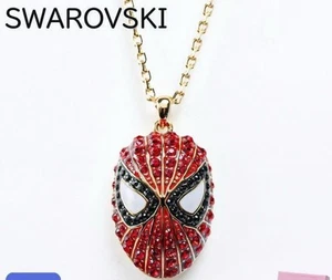 Swarovski Kristall Marvel Spider Man Anhänger Halskette Gold Rot Schwarz 5650576 Neu - Bild 1 von 4