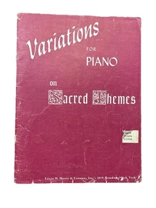 Variations on Sacred Themes for Piano Solo Variety 1943 Eight Beautiful Hymns - Picture 1 of 4