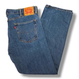 Levi’s 505 Regular Fit Straight Leg Jeans W40 L32 Dark Stonewash Zip Fly VTG Y2K - Picture 1 of 12