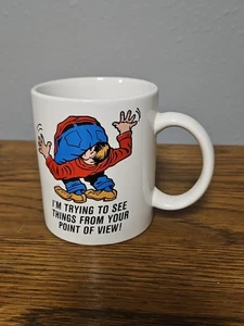 Taza de café de cerámica cómic "Sarcasmo" Head Up Culo dibujos animados 1993 de MSR Imports - Imagen 1 de 4