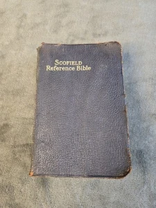 Vintage 1917 Scofield Reference Edition Leather Bible Holy Bible - Picture 1 of 9