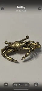 Vintage 1.75" Signed Jolle Silver Tone Maryland Crab Tie Bar Clip - Picture 1 of 4