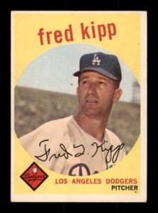 1959 Topps #258 Fred Kipp VG/VGEX RC Rookie Dodgers 553189