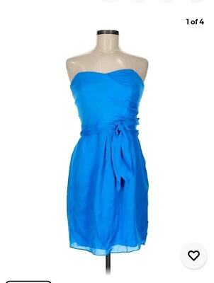 Mini Vestido de Cóctel Shoshanna Robin Azul Huevo SEDA, Para Mujer Talla 6 Foto 1 de 4