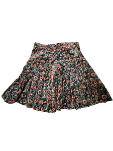 Vintage Guess by Georges Marciano Colorful Floral Velvet Party Skirt 1980s USA - Picture 1 of 8