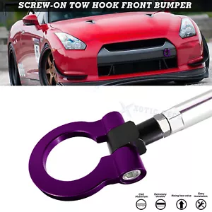 Track Racing Aluminum Purple Tow Ring Hook for Nissan GTR Infiniti G35 Q50 Q60 - Foto 1 di 12