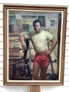 Large Clement Micarelli Oil/Canvas "The Boxer" - Picture 1 of 13