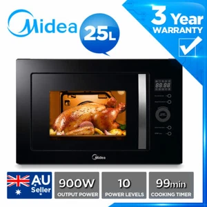 Midea Built-in 25L Microwave Frameless MWO with grill 1100W Grill 8 Auto cooking - Picture 1 of 5