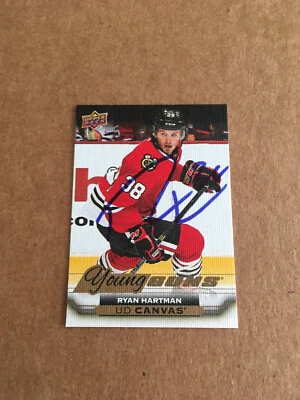 Ryan Hartman signed 2015-16 Young Guns Canvas c233 - Image 1 of 2