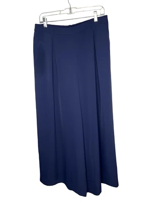 Pantalón tobillo Joan Rivers Bitsy pierna ancha A632089 azul talla mediana NUEVO Foto 1 de 4