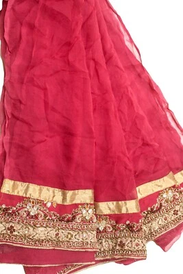 Bufanda Dupatta Vintage India Bordada Estola Larga Mantón Mujer Hiyab LD3670 Foto 1 de 4