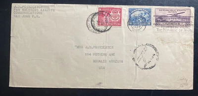 1949 Port Au Prince Haiti Airmail Cover To Nogales AZ USA - Image 1 of 2