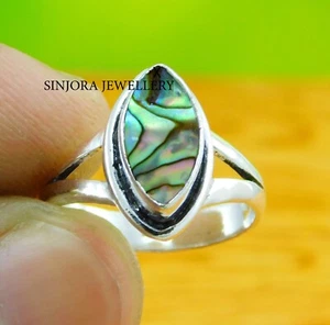 Abalone Shell Gemstone 925 sterling silver handmade Gift Ring US size 5 to 13 - Picture 1 of 4