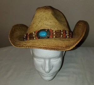 Sombrero de paja Queue Essentials vaquero vaquera - Imagen 1 de 7